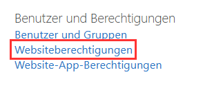 Websiteberechtigungen